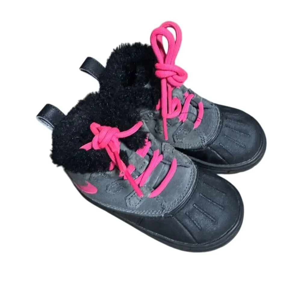 Nike Toddler Girls' Woodside Chukka 2 Boots Black High-Top Winter Casual